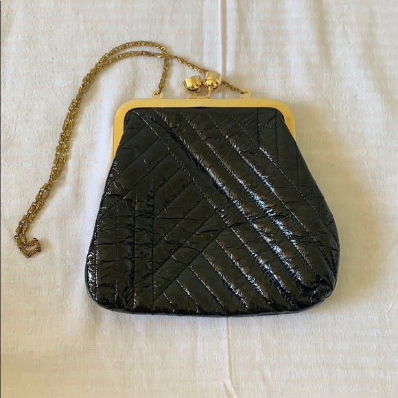 Handbags - Black and gold evening clutch